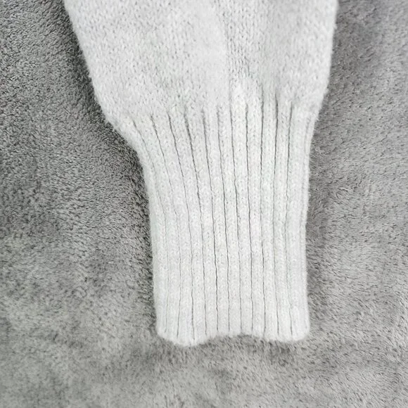 Womens White Red American Eagle Knit Sweater Retro Mock Neck Long Sleeve Size M - Picture 5 of 12